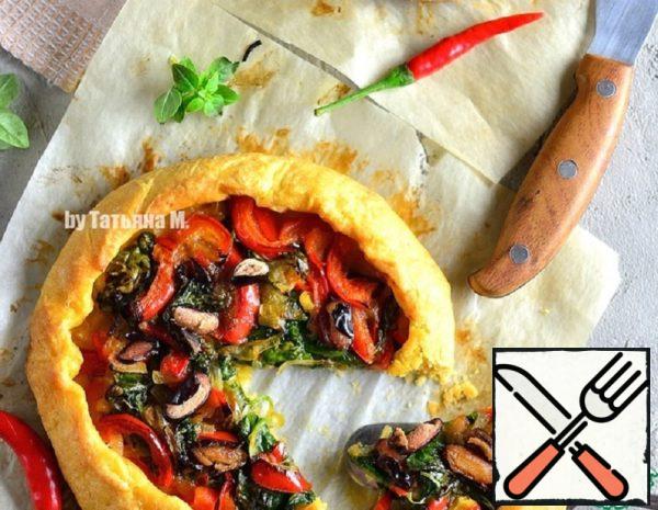 Sandly Galette with Vegetables and Spinach  Recipe