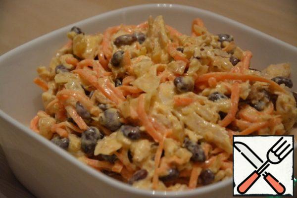 Chicken Salad with Carrots in Korean Recipe