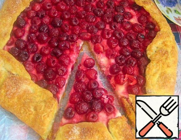 Galette with Cottage Cheese and Cherries Recipe