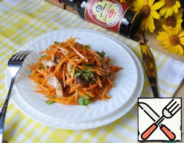 Korean Carrot Salad with Chicken Recipe
