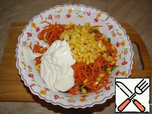 Season with mayonnaise.
