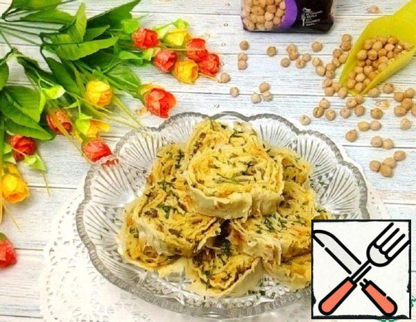 Pita Rolls with Chickpeas Recipe