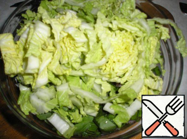 A little cabbage.
