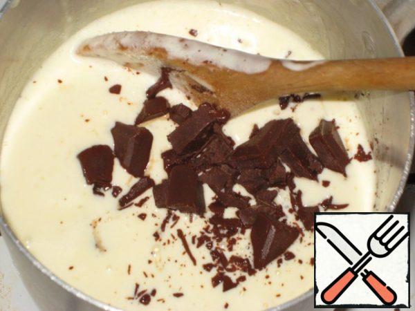 Bring the cream to a boil, but do not bring it to a boil.
Immediately add vanilla, chocolate, broken into pieces, and mix until smooth, until the chocolate completely melts, add spices to your taste and, if desired, mix.
Tighten the chocolate mass with a film and put it in the refrigerator for a day, or at least overnight.
