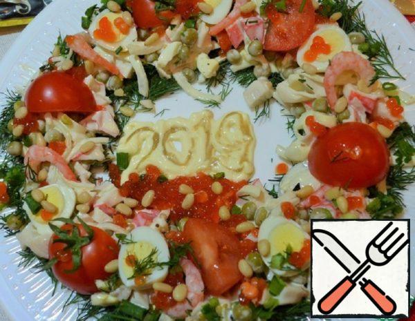 Salad "New Year Wreath" Recipe
