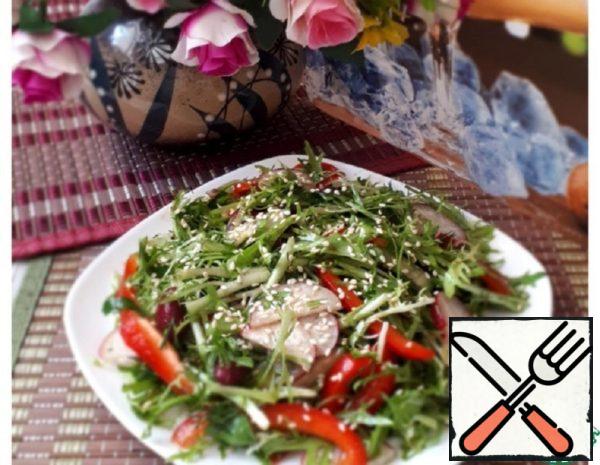 Salad with Beans and Pomegranate Dressing Recipe
