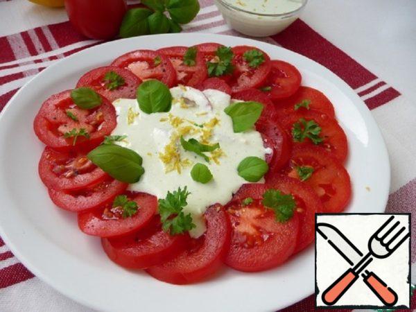 Tomato Snack with Feta Sauce Recipe