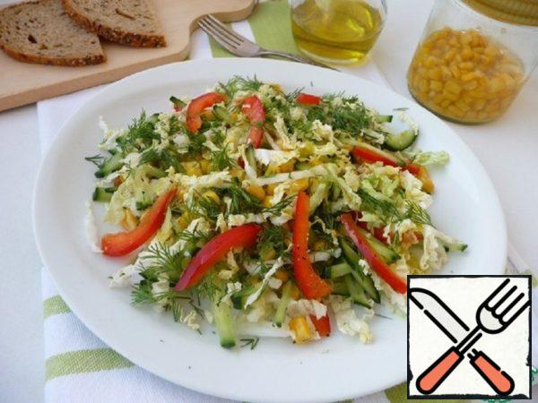 Chinese Cabbage and Corn Salad Recipe