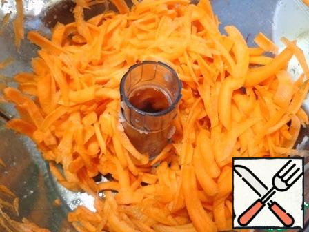 Chop the carrots.