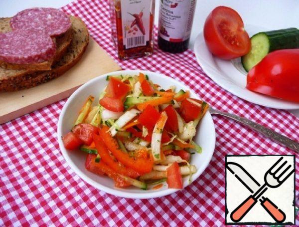 The Chinese Cabbage Salad with Vegetables Recipe