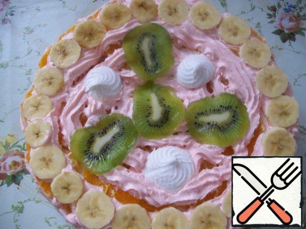 Marshmallow Cake with Fruit Recipe