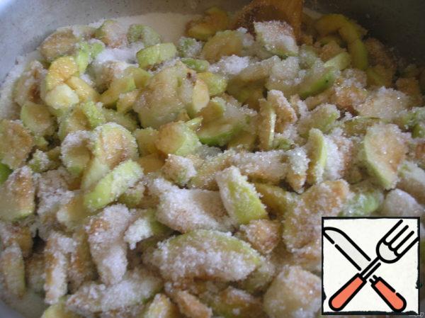 Peel the apples from the core and, if desired, from the peel, cut into thin slices. Combine apples, lemons with liquid, sugar and...
