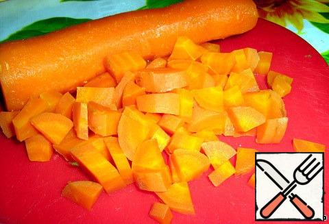 Carrots cook for 15 minutes. It'll come with the lid closed. Cut.