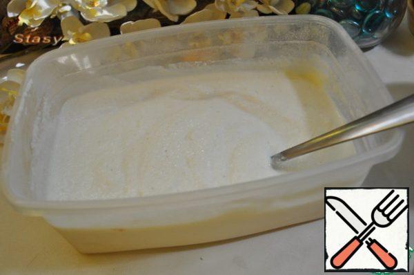 Pre-soak semolina in yogurt.
