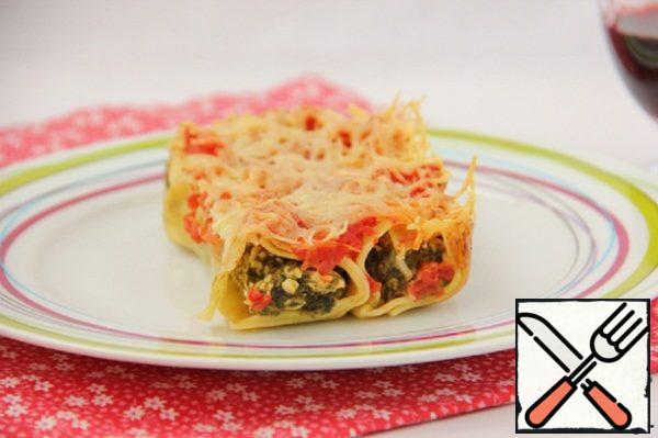 Cannelloni with Chicken and Spinach Recipe