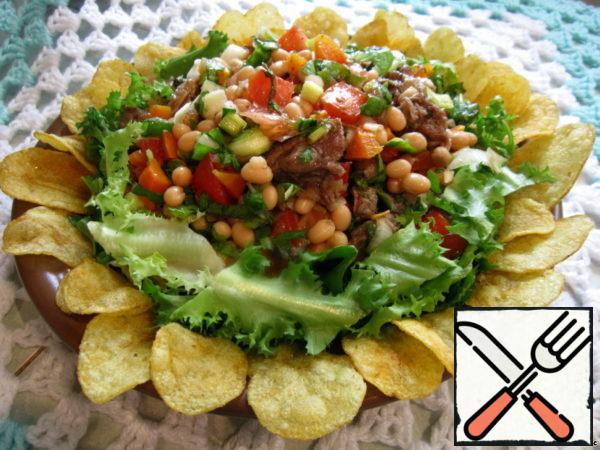 Meat Salad "Flower" Recipe