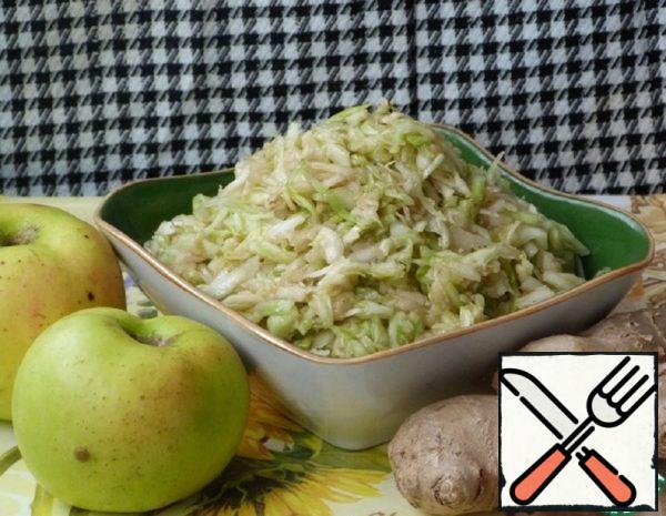 Cabbage Salad with Apple and Ginger Recipe