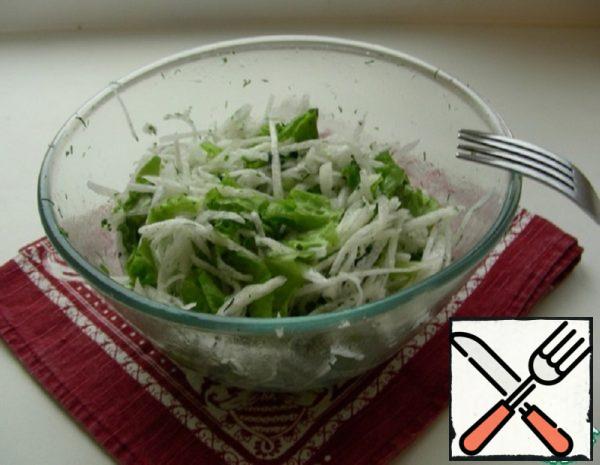 White Radish Salad with Herbs Recipe