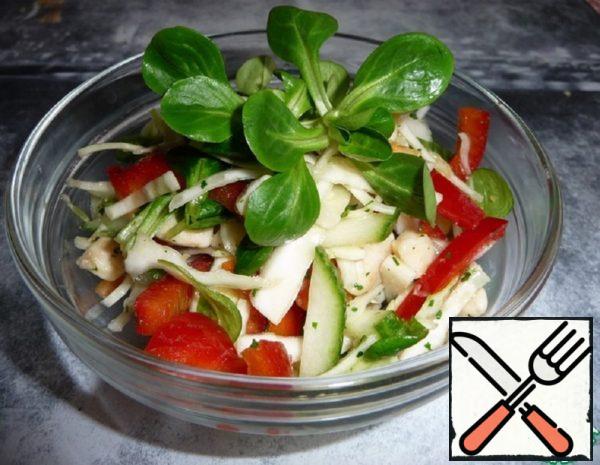 Fresh Cabbage Salad with Chicken Recipe