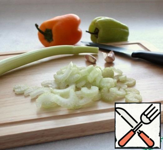 Cut celery.