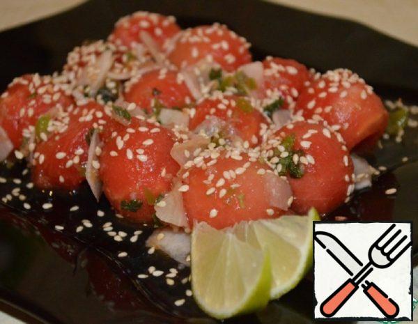 Watermelon Salad in Asian Style Recipe