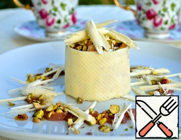 Pistachio Parfait with White Chocolate and Pear Sauce Recipe