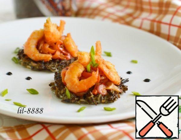 Wild Rice Galettes with Shrimps Recipe