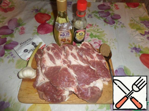 Prepare the products.
Slice the meat.