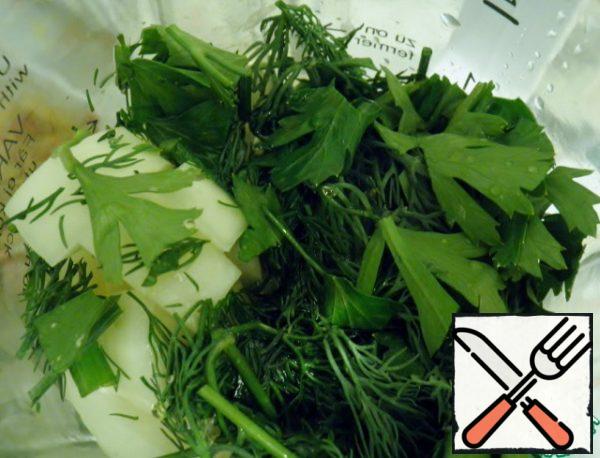 Parsley, too, large chop and lay down their together with onions in a blender, add all products prescription.