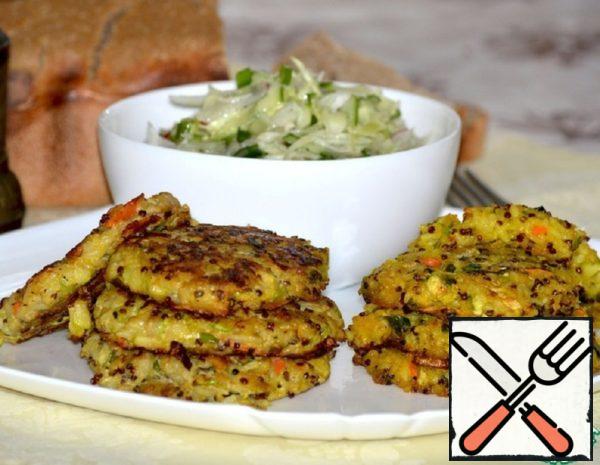 Cereal Galettes with Vegetables and Turmeric Recipe