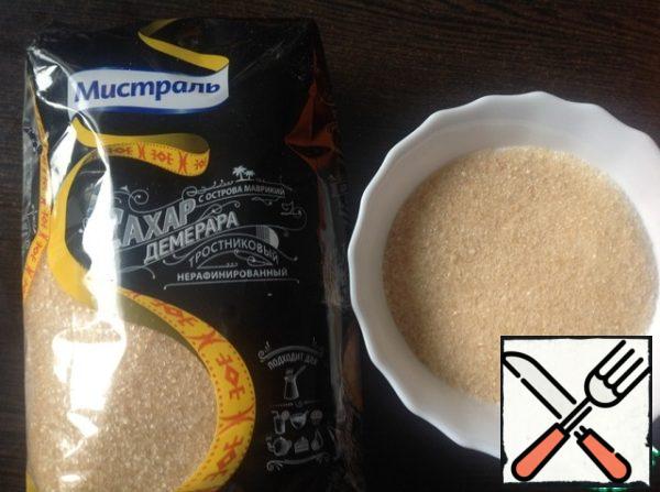 In a bowl, mix cane sugar, flour, salt.

