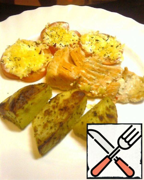 Grilled Trout with Garnish Recipe