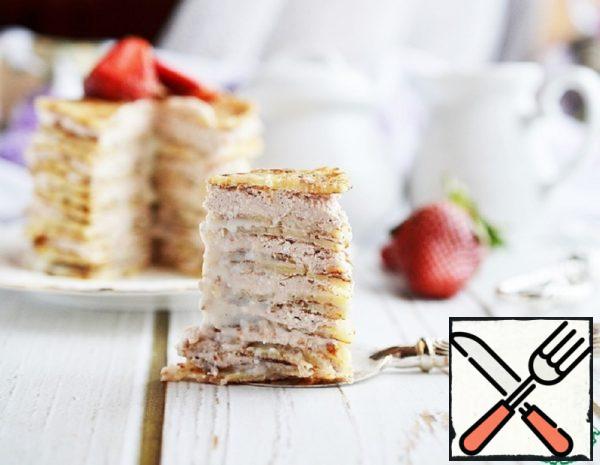 Pancake Cake with Cottage Cheese and Condensed Milk Recipe
