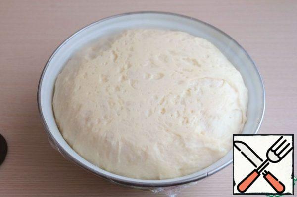 This is how the dough will look after lifting.