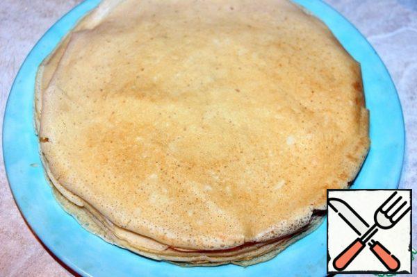 Pancakes are thin, porous.