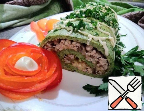 Zucchini Roll with Mushrooms Recipe
