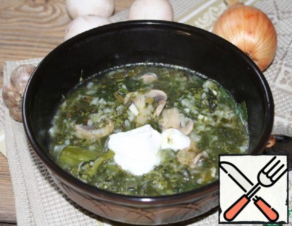 Vegetable Soup with Rice and Mushrooms Recipe