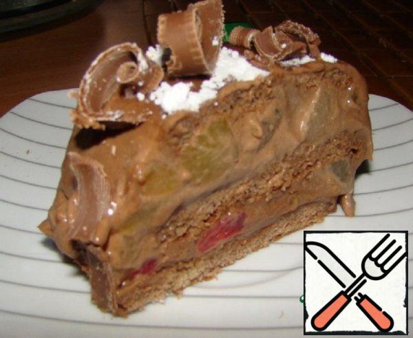 Chocolate Cake with Fruit and Mascarpone Cream Recipe
