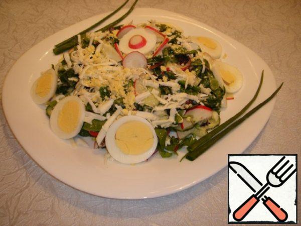 Spring Radish Salad with Spinach Recipe