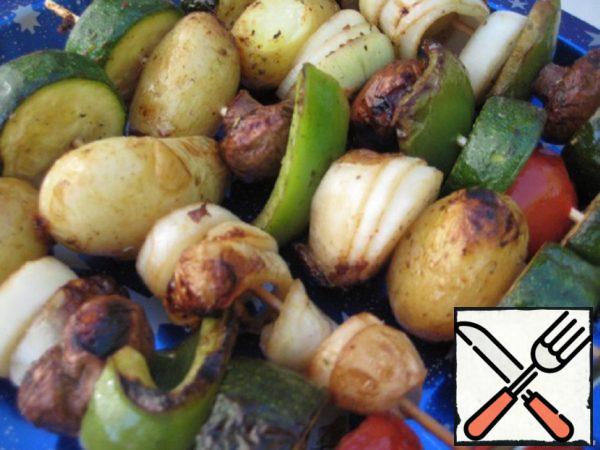 Vegetarian Kebab with grilled Vegetables Recipe
