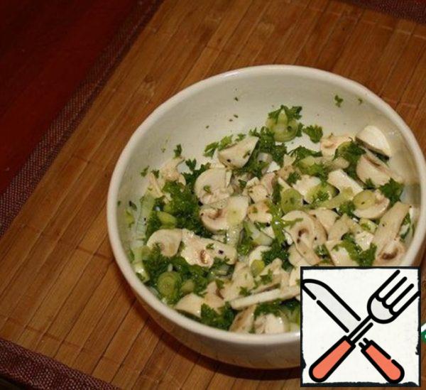 Mushroom Salad with Green Onions Recipe