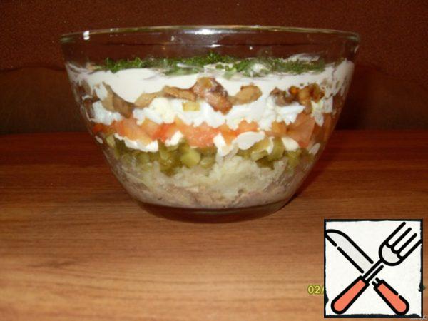 Salad "Fantasy" with Cod Liver Recipe