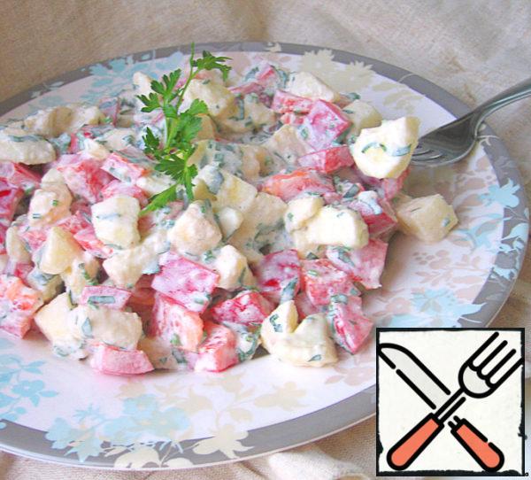 Georgian Salad "Apple and pepper" Recipe