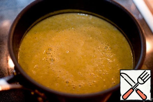Remove from heat and whisk with a blender until smooth.