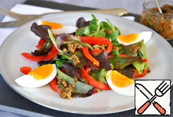 Green Salad with Egg and Anchovy Dressing Recipe