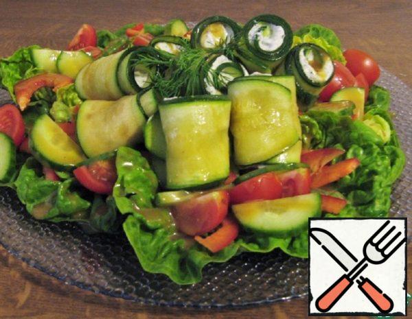 Salad with stuffed Zucchini Recipe