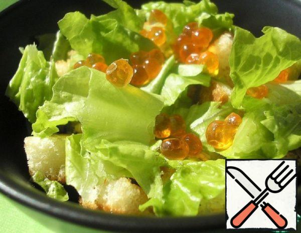 Chicken Salad with Red Caviar Recipe