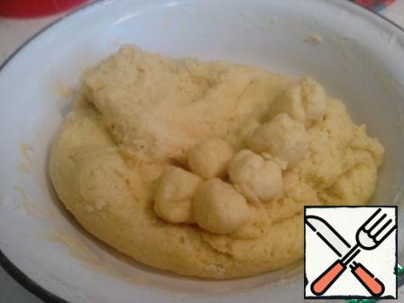 Knead the dough and form balls suitable for your shape. I have them small and should be in the shape of an oval.