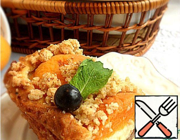 Curd-Apricot Cheesecake with Oatmeal Streusel Recipe