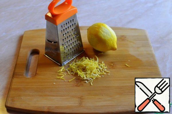 Remove the zest from the lemon.
